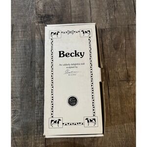 Hamilton Collection Becky Doll Bets van Boxel Sculpted 1993 Porcelain Cow Outfit